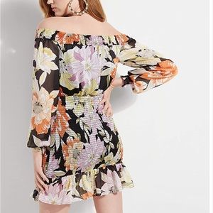 GUESS Gabby floral print Off The Shoulder Dress